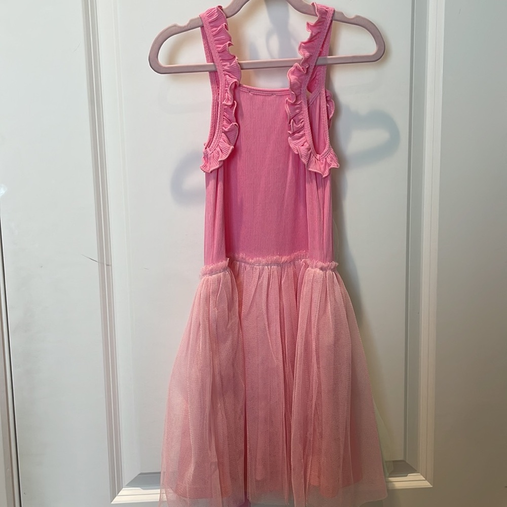Baby Sara Girls' Pink Star Sequin Tulle Dress - Picture 5 of 7
